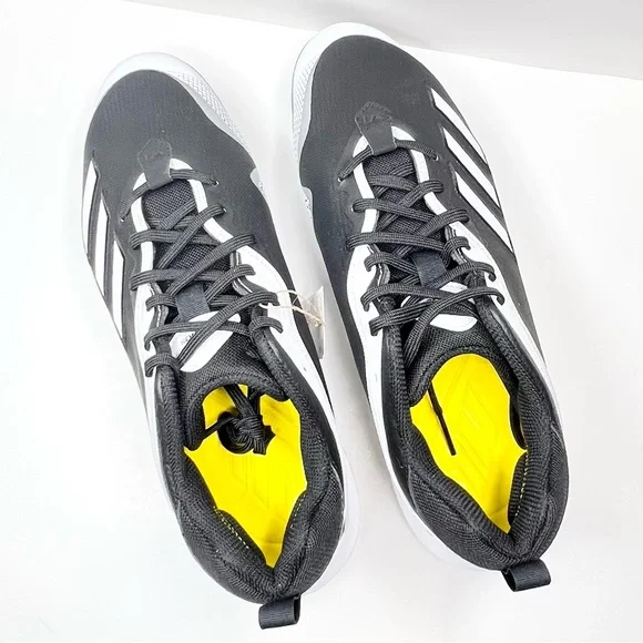 Adidas Men’s Icon 6 Bounce Metal Cleats Black/White Size 13.5 - Picture 6 of 9